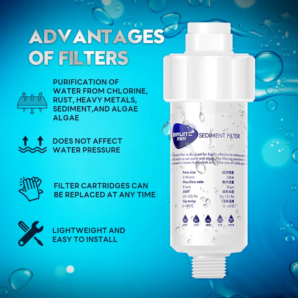 Shower Head Filter,Water Softener, Soft& Improve Hair/ Skin Chlorine Removal,Bathroom Accessories