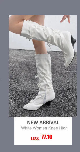 Big Size 46 Low Heels Thigh High Boots For Women Color Leg Boots Slim Boots