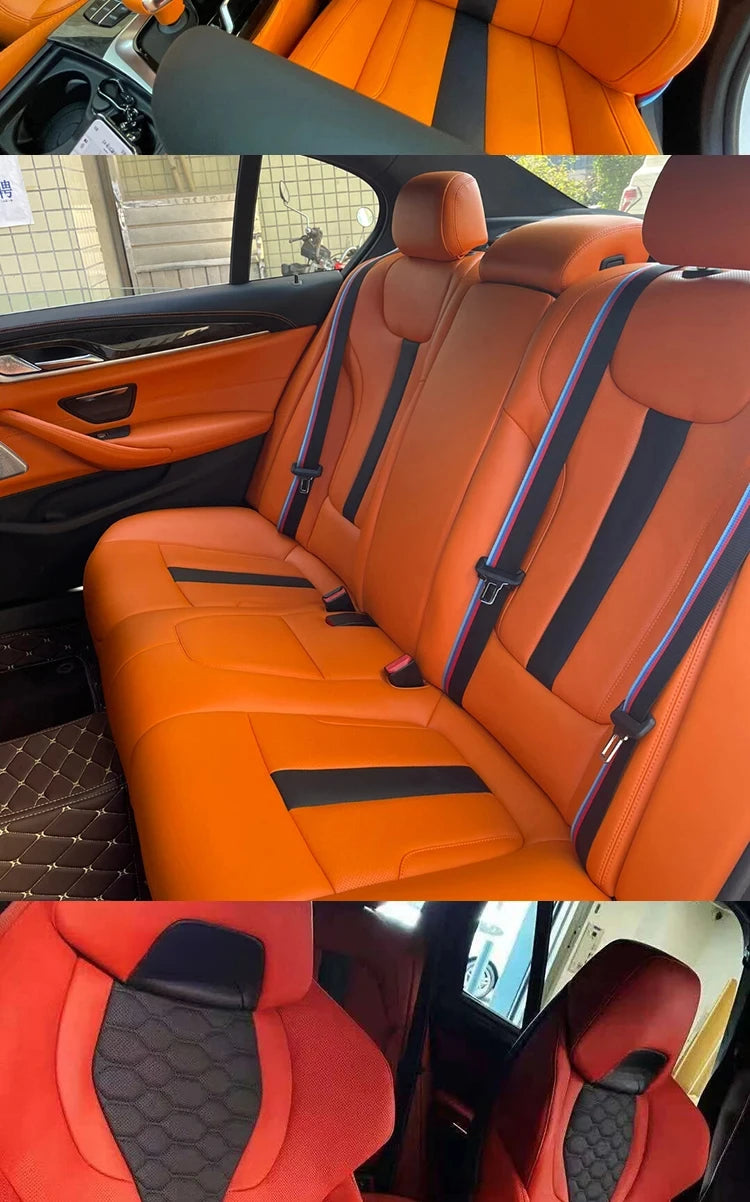 For X3 X5 X6 x7 x4 m3 m5 m6 Series Upgrade M Car Interior Accessories Sport Racing Bucket Seats Custom Leather Cover and Sponge