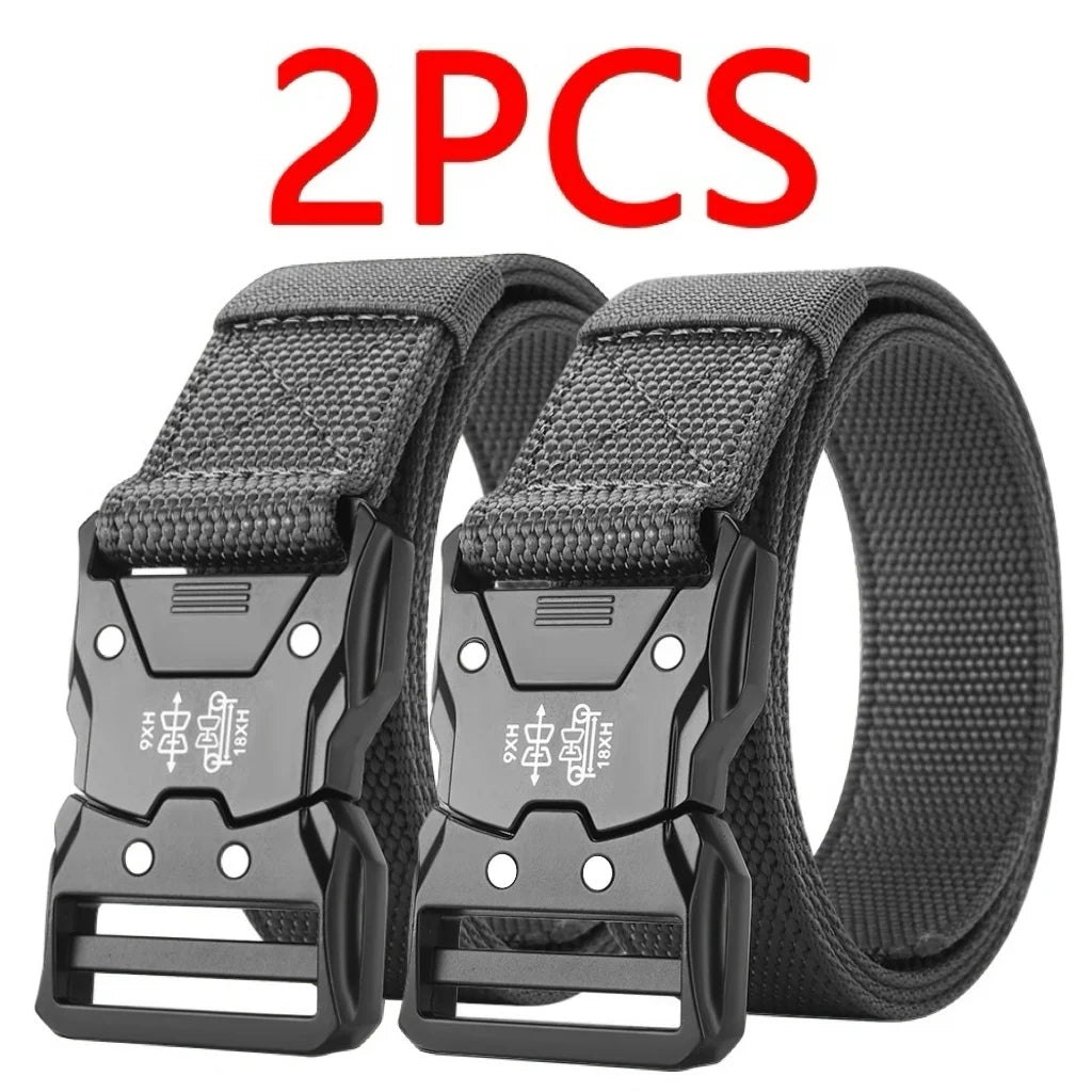 2 men's elastic quick opening training belts - durable, stylish and casual style, perfect for outdoor sports - adjustable and co