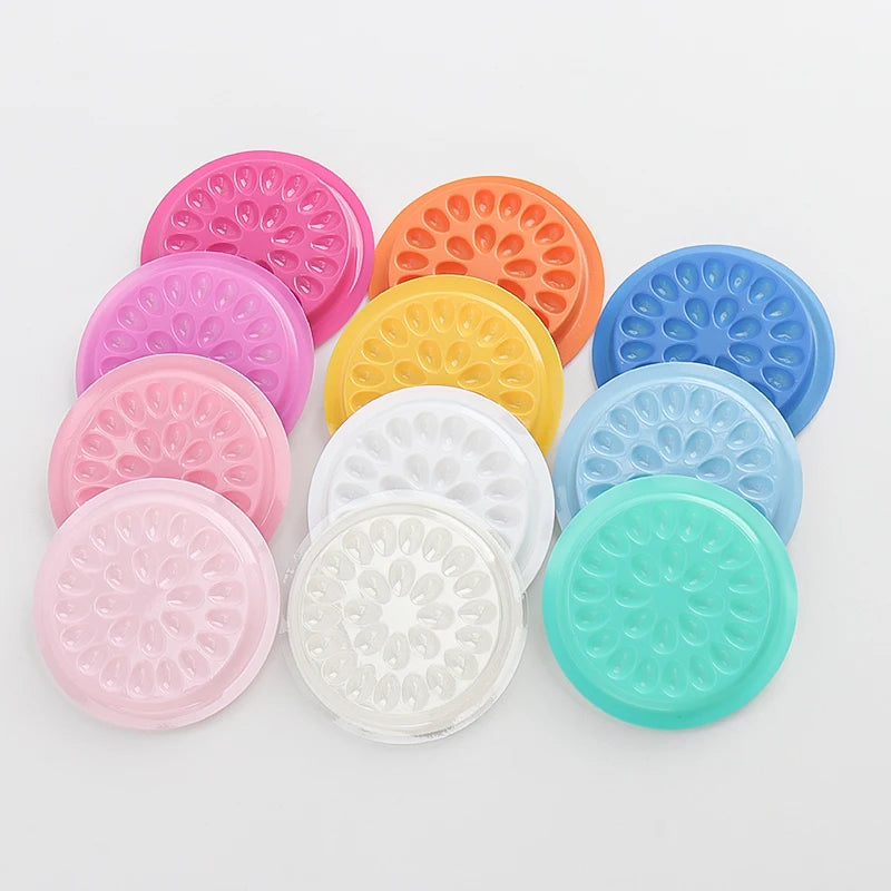 100pc Eyelash Glue Holder Tray Pad Lash Extension Adhesive Stand Base Gasket Tattoo Pigment Pallet Eyelashes Lifting Makeup Tool