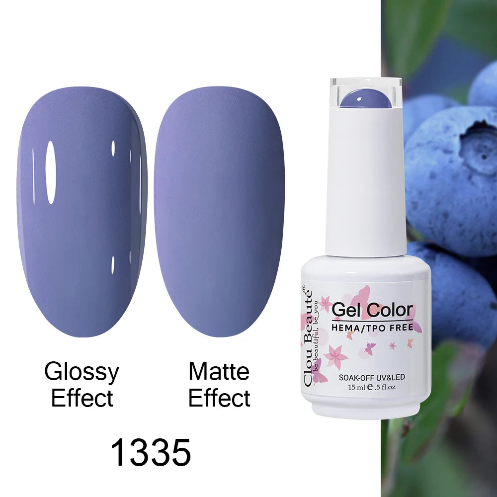 Clou Beaute HEMA TPO FREE Caramel Brown Wine Red Coffee Gel Nail Polish High Pigment Autumn Nail Art Full Coverage UV Varnish