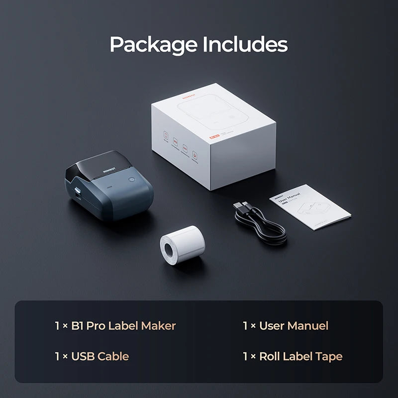 Niimbot B1/B1 Pro Inkless Label Printer Wireless Self-adhesive Label Maker DIY Price Tag Barcode Printing for Home Business