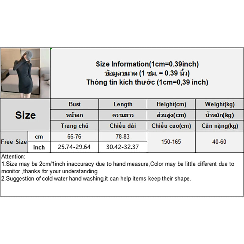 V-neck Knitted Slim Fit Stretchy Basic Long Sleeve Fall Casual Women Mini Dress