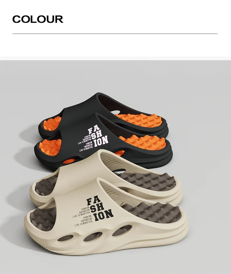 Men's Slippers Massage Slippers EVA Lightweight Beach Casual Shoes Indoor Soft Sole Slippers Platform Outdoor Men Sandals