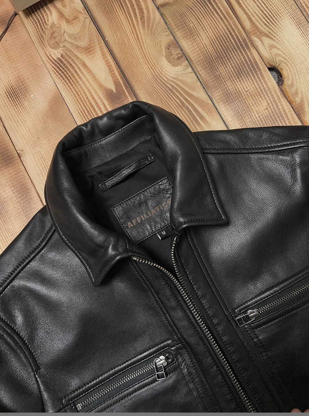 Black Autumn Leather Jacket Men Smart Casual Style Plus Size 5XL Genuine Natural Sheepskin Turn-Down Collar Leather Coat