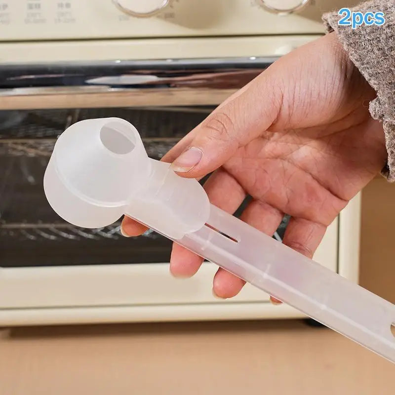 ✔Spill-Proof Protein Powder Sliding Spoon Reusable With Longer Handle Coffee Scoop Measuring Spoon Funnel Kitchen Gadgets