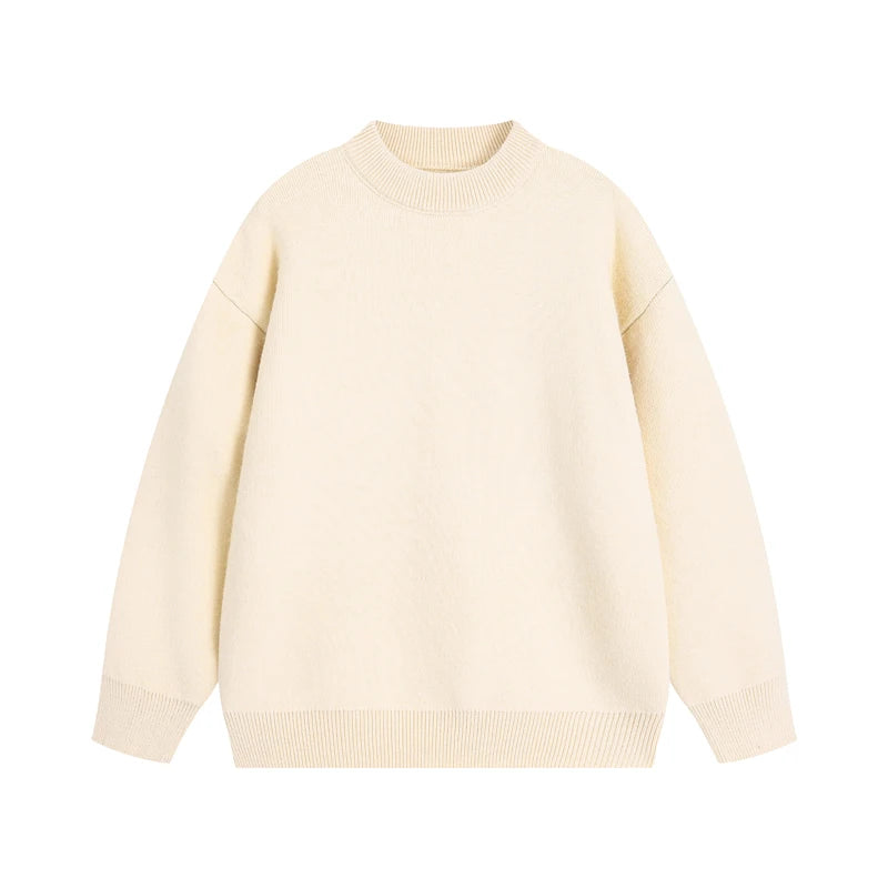 Men Korean Fashion Sweaters Solid Color Oversized Sweater Men Long Sleeve Shirts Autumn Winter Clothing Men Streetwear Pullovers