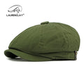 Men's Octagonal Newsboy Hat Cotton Cap French Street Style Gatsby Ivy Cabbie Caps Golf Scally Hat
