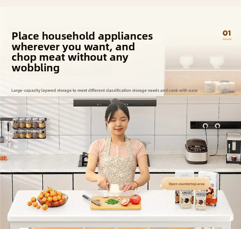 Kitchen Storage Shelf Metal Frame Organizer Stand for Microwave Oven Pantry Furniture for Home Dining Room Restaurant