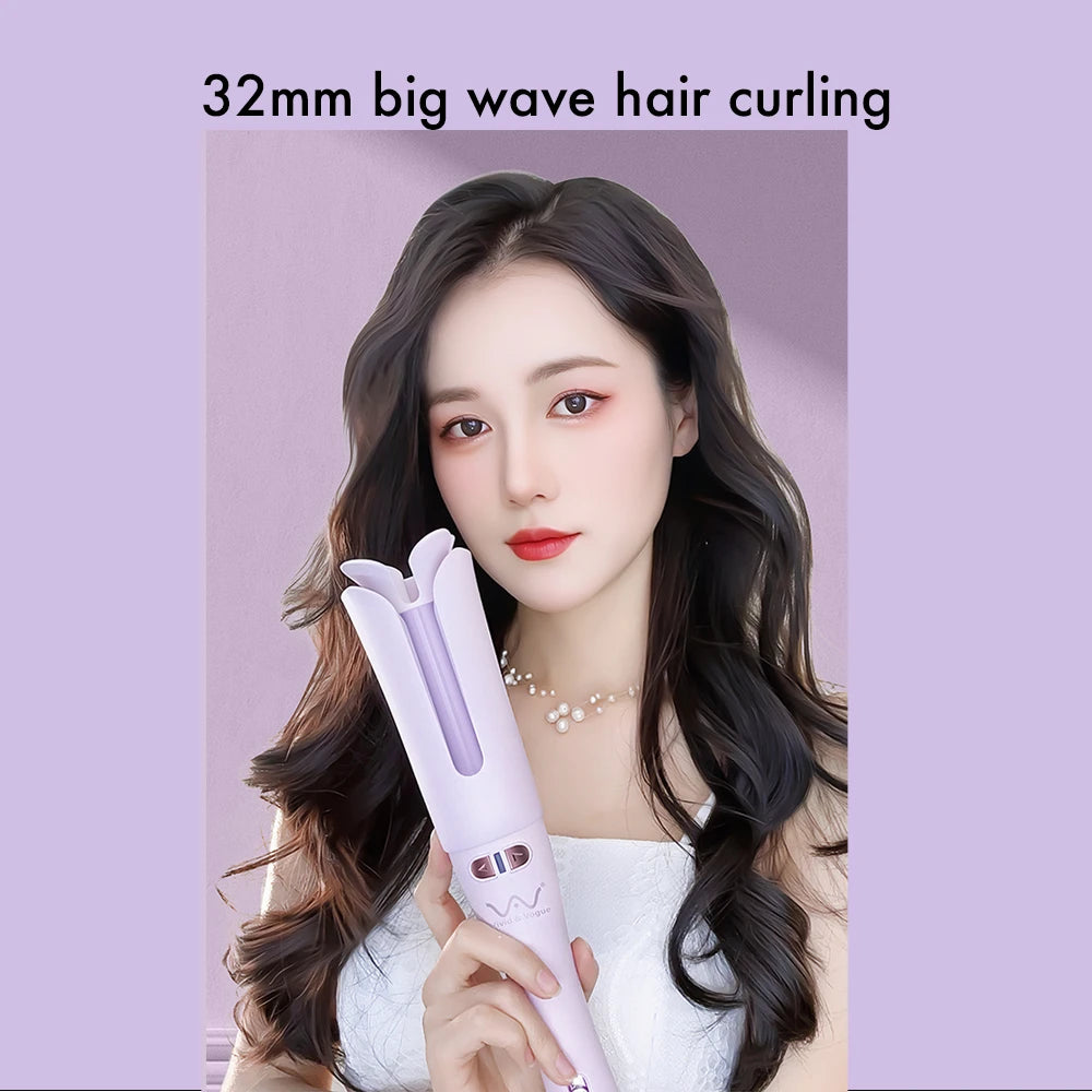 Vivid & Vogue G5 Anti-Scald Ceramic Automatic Hair Curler 32mm Hair Curling Hair Curly Iron Hair Straightener   Portable curling
