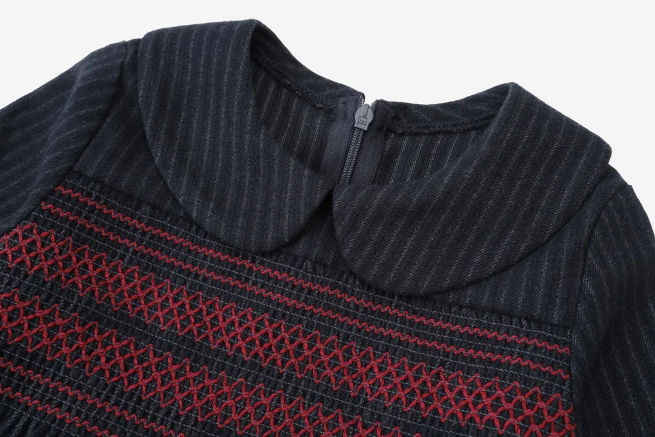 (Ship out in 1 day) AS AW26 ISRAEL Pinstripe Windsor Collection with knitting children clothes shirt