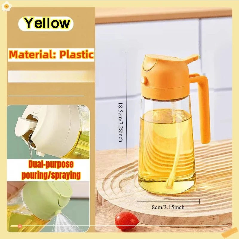 200/300/500ml Oil Spray Bottle BBQ Cooking Olive Oil Sprayer Plastic Baking Oil Spray Empty Bottle Vinegar Bottle Or  Oil brush