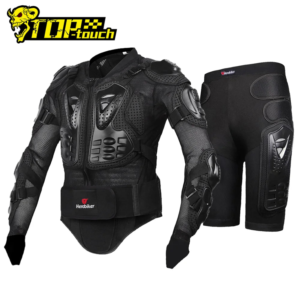 HEROBIKER Motorcycle Jacket Men Full Body Armor Motorcycle Motocross Racing Moto Armor Riding Motorbike Protection Size S-5XL