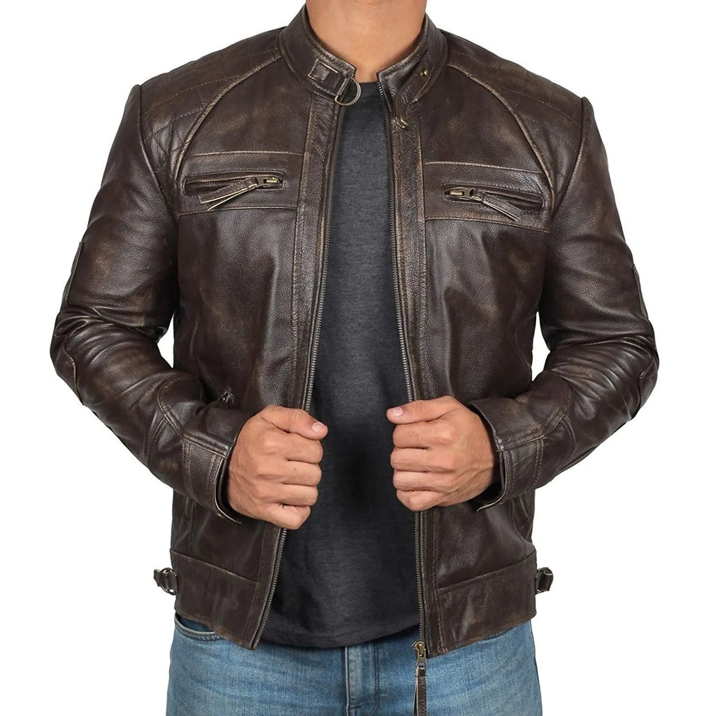 High Quality PU Coat Autumn Leather Jacket Men Slim Casual Moto Biker Stand Collar Solid High Quality Korean Leather Jakcets