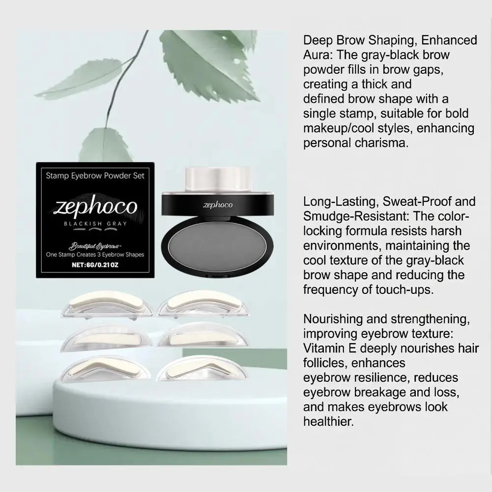 Makeup Tool Eye Brow Stamp Powder Stamp Tint Stencil Kit Cosmetics Professional Makeup Waterproof Eye Brow Stamp Lift Eyebrow