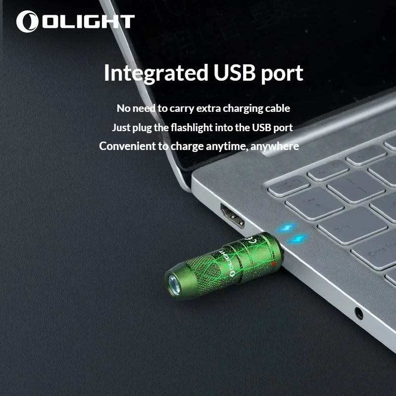 Olight Imini 2 Ultra Mini Usb Rechargeable Keychain 50 Lumens Lightweight Portable For Outdoor Edc Camping Daily