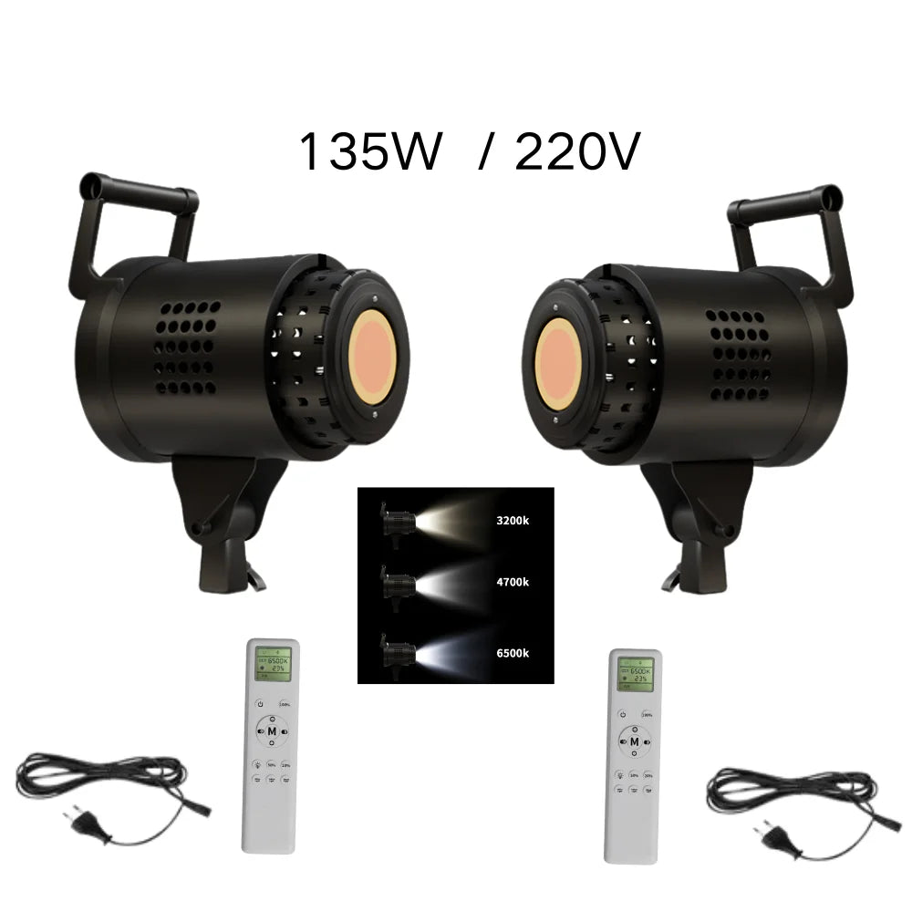 115/135W Photography Bowens Lighting LED 220V Video Studio Daylight-Balanced Lamp Portrait Flash Studio 3000-6000K 3 Colors