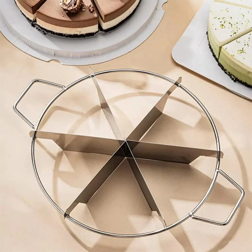 Cheese Cake Cutter Cake Cutting Tool Stainless Steel Pie Cutter Non-Stick Kitchen Gadgets Pastry Cheese Pizza Cutting Press Tool