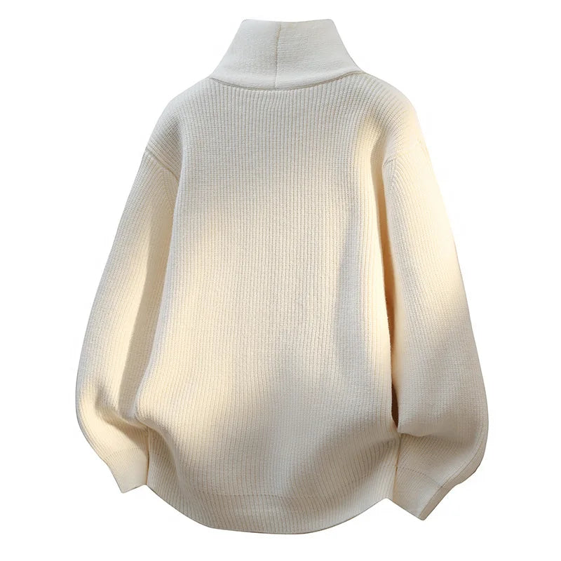 New Fashion Design Men V-neck Cardigans Sweaters Men Spring Autumn Outwear Loose Sweatercoat Csual Knitted Sweaters Size 4XL