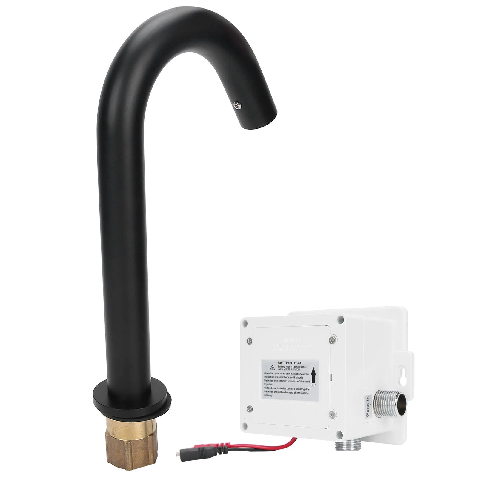 Basin Faucet G1/2 Black Sensor Faucet Copper Vertical Intelligent Automatic Washbasin Tap Kitchen Sink Faucet Single Cold Faucet