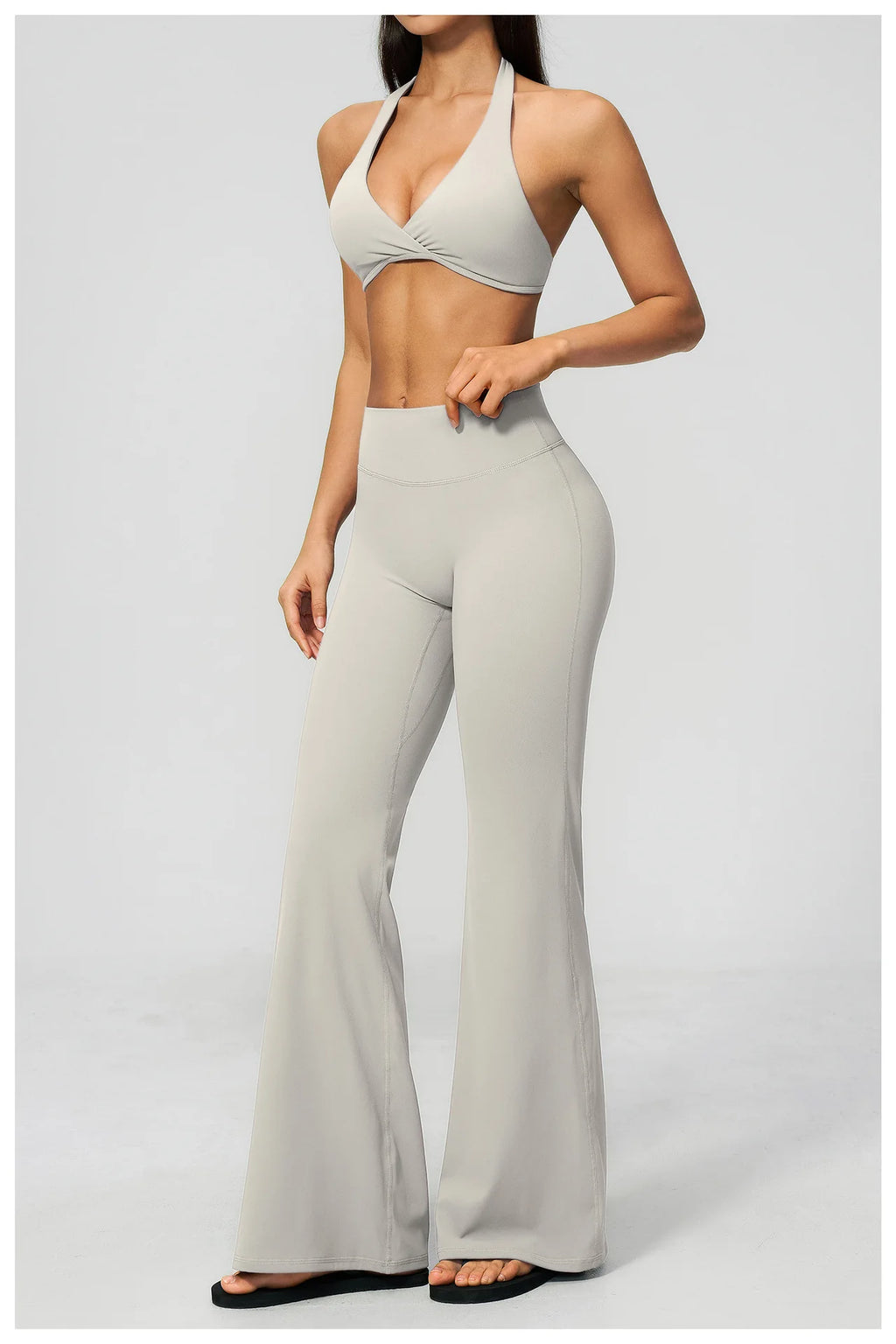 Women Tracksuits 2PCS Yoga Suit Gym Outfits Workout Clothing Deep V Workout Bra High Waist Butt Lift Pants Outdoors Sports Set