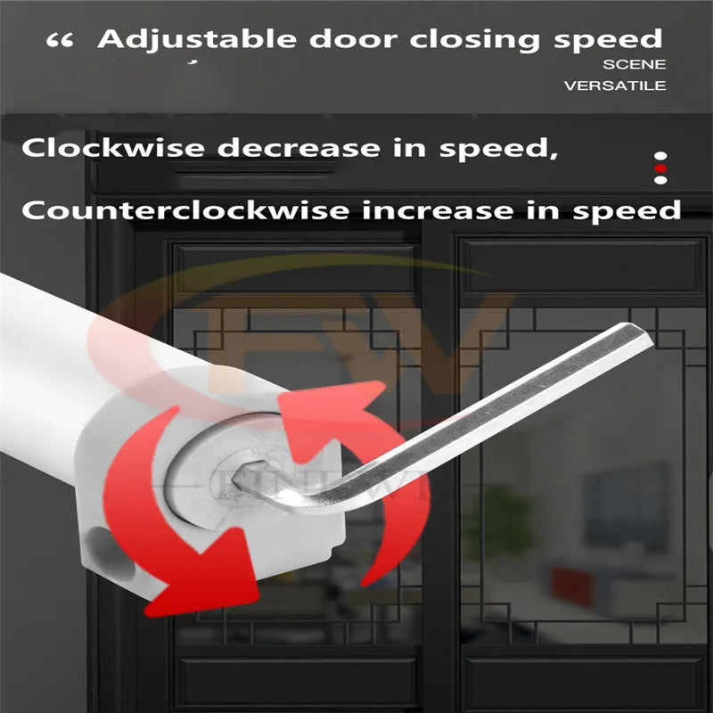 30-80KG Self Closing Automatic Sliding Door Closer Damping Buffer Automatic  Sliding Wood door Closer