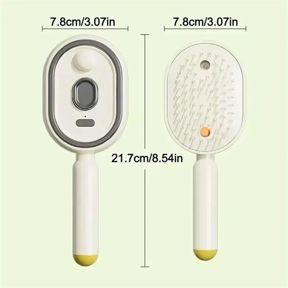 Wet Electrics Hairbrush with Water Spray Rechargeable Steams Hair Straightener USB-C Charging for Both Long & Short Hairs