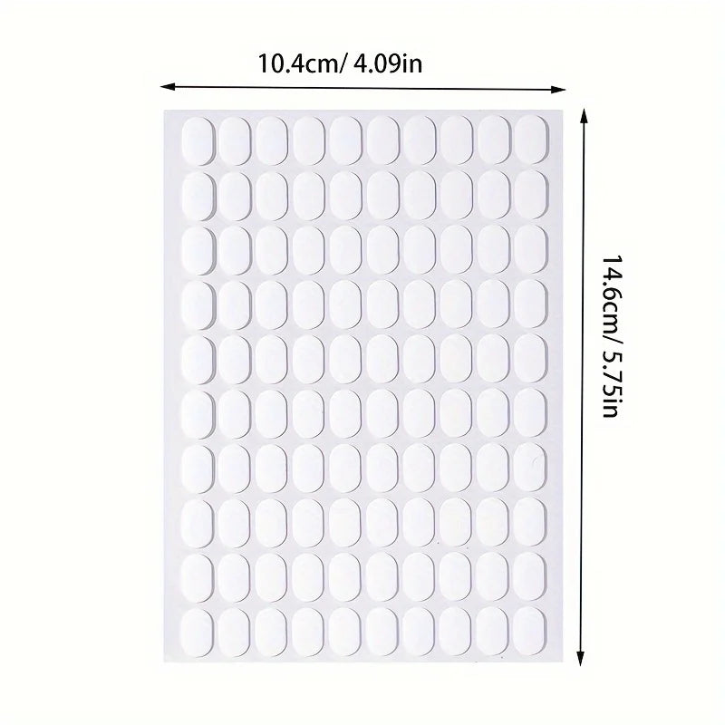 2pcs Nail Art Display Adhesive Tabs, Double-Sided Sticky Tape for False Nails Manicure Tip Holders, Clear Nail Stand Stickers