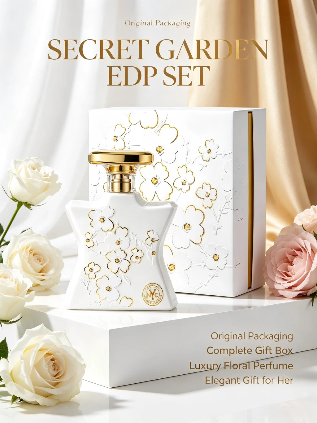 Bond No. 9 New York Secret Garden EDP 100ml 3.4 fl.oz Women Luxury Floral Perfume Elegant Long Lasting Signature Scent Fresh Feminine Fragrance Fall Back To School Halloween Thanksgiving Christmas Holiday Birthday Wedding Ann