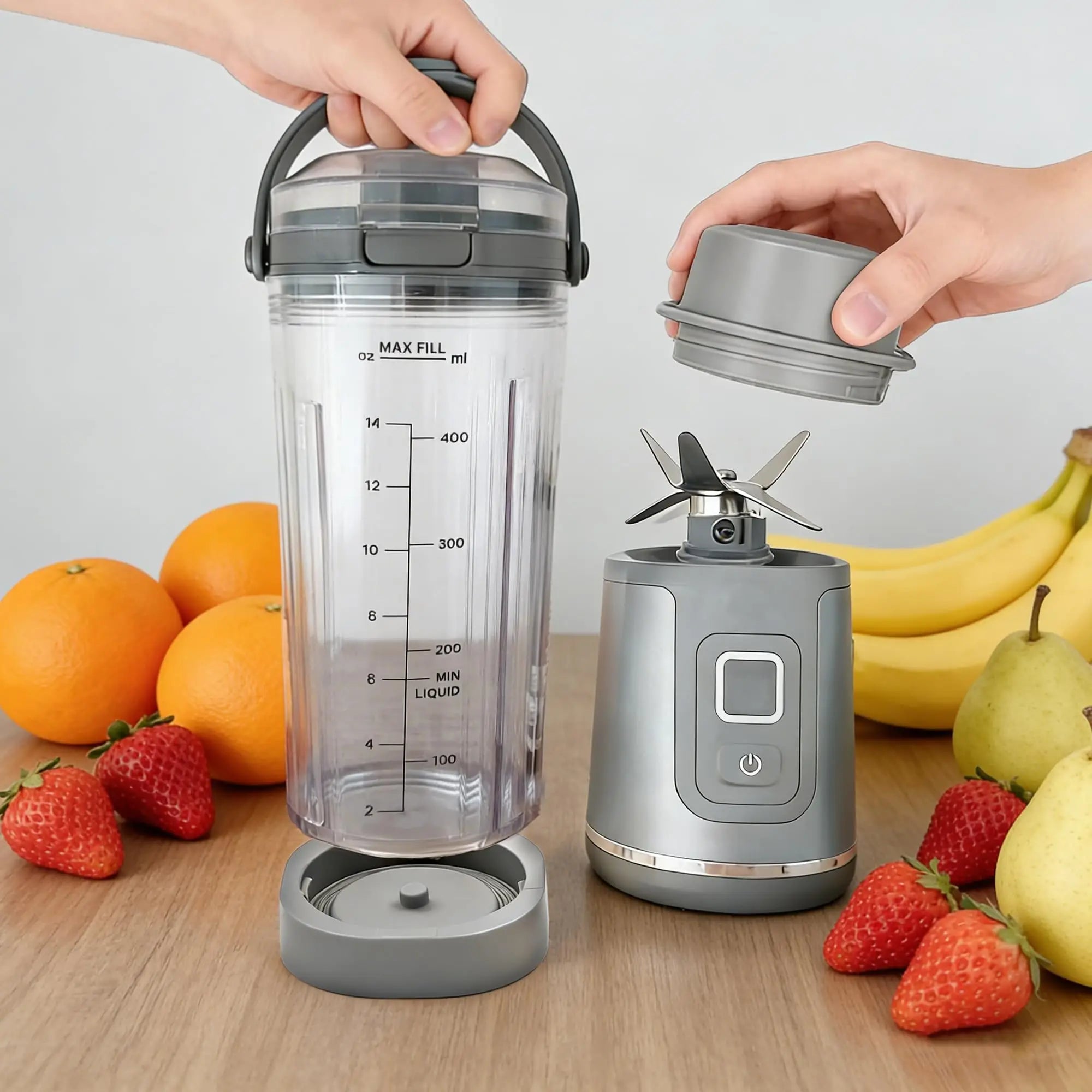 Blender Cup for Ninja Blast BC151BK /BC100 Series Portable Blender For Shakes and Smoothies BPA Free Leakproof-Lid and Sip Spout