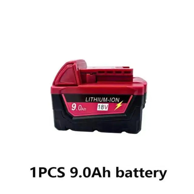 M18 For Milwaukee 18V Power Tool Battery, Charger BR XC M18B5 48-11-1860, Built-in 18650 Power Tool Battery 6.0Ah/9.0Ah/12.0Ah