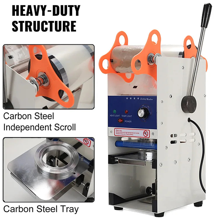 Cheap Price 69mm Wholesale Electric Cup Sealer Small Size Plustic Water Milk Tea Jam Manual Cup Sealing Machine