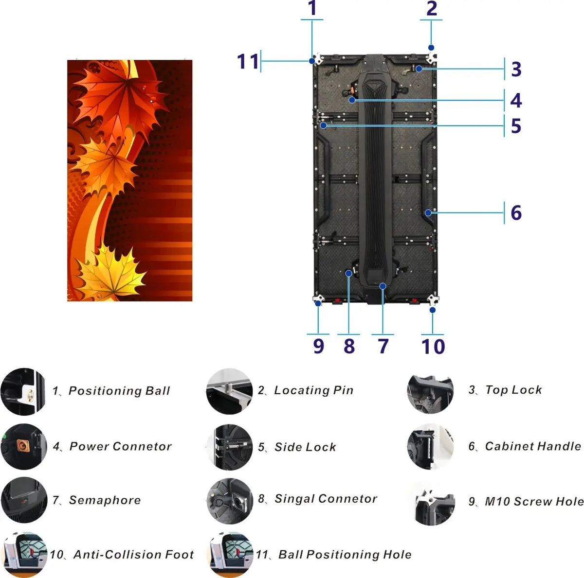 P2 P2.5 P3 P4 Outdoor Waterproof Full Color LED Module, 320x160mm Pixel Matrix for Video Wall & Digital Signage