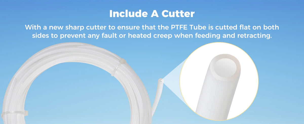 Official PTFE Tube 2.5mm ID 4mm OD, for Bambu Lab X1/ X1C/ P1P/ P1S/ A1/ A1 Mini, Creality K1 Max/Ender 3 V3 3D Printer.