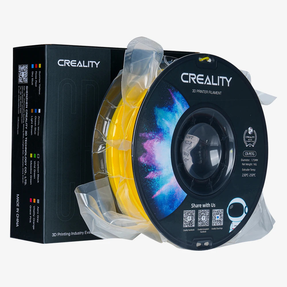 Creality CR-PETG Filament 1.75 mm Excellent Toughness Odourless Non-Toxic Moisture Resistant 1KG Filament for 3D Printer