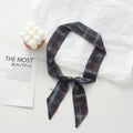 Retro Maillard Brown Floral Scarf Fashionable Old Money Style Light Luxury High-Grade Temperament Small Square Towel Lazy Scarf