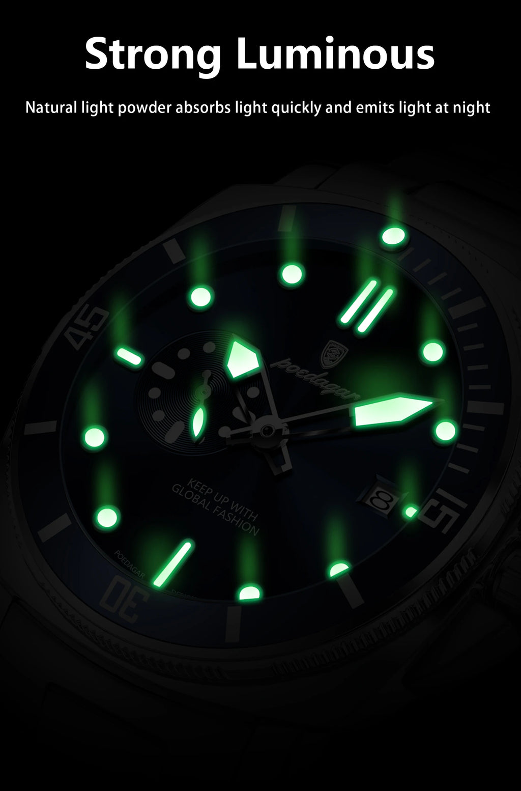 POEDAGAR Sport Military Men Clock Waterproof Luminous Date Top Luxury Watch For Man Nylon Leather Quartz Men's Watches Reloj+Box