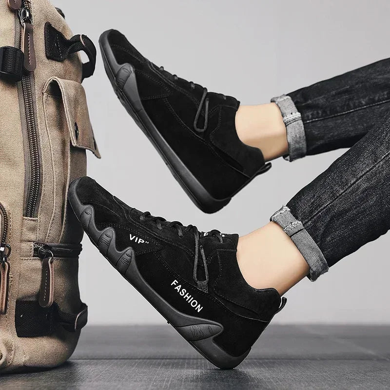 Motocross Boots 2025 Spring Man Casual Sneakers Non Slip Khaki Work Mens Shoe Short Boots Loafers Lace Up Ankle Boots for Men