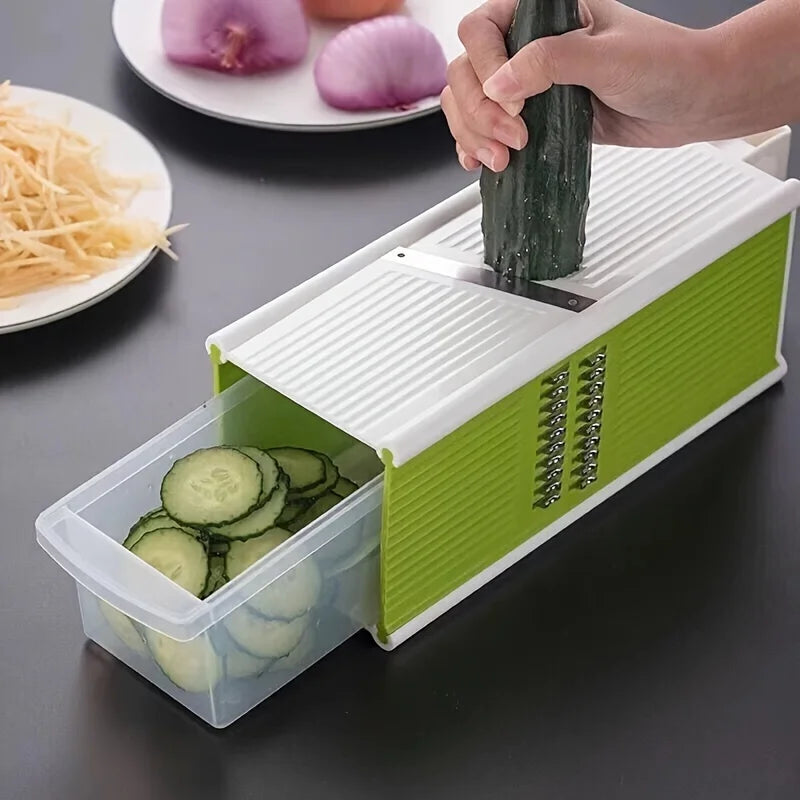 Multi-functional Manual Stainless Steel Vegetable Cutter Slicer Household Potato and Fruit Grater Creative Kitchen Gadgets
