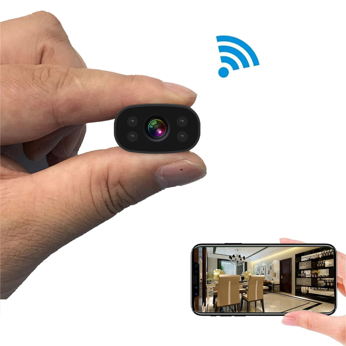 Smart Home Security Mini Camera Wireless WiFi IP Camera with Motion Detection Remote Monitor Push Alert