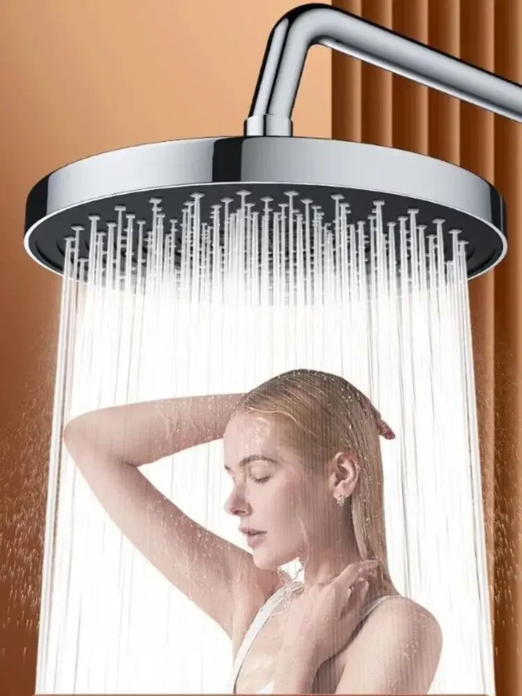 New Large Flow Rainfall Shower Head 25cm Top Sprayer High Pressure Shower Head Water Saving Shower Faucet Bathroom Accessories