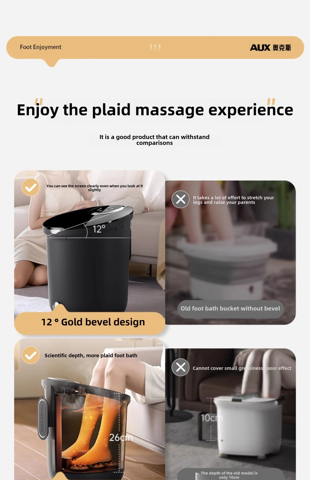 Fully Automatic Constant Temp Massage Foot Bath Tub Household Relax Foot Soak Basin