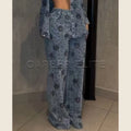 Denim Pants for Women High Waist Wide Leg Jeans Versatile Classic European and American Casual Loose Jeans Fashion Trousers
