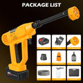21V Portable Cordless Car Washer High Pressure Spray Water Gun 900PSI with 6-in-1 Nozzle 10-Speed Adjustment 2x 4.0Ah Batteries for Car Garden Floor Watering Plants