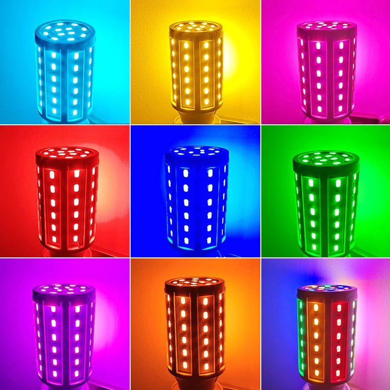 Indoor Lighting Home Lamp 5W/10W/15W/20W AC85-265V Spot Lamp E27 Red/Blue/Green/Yellow Led Corn Bulb Lampada Decorative Light