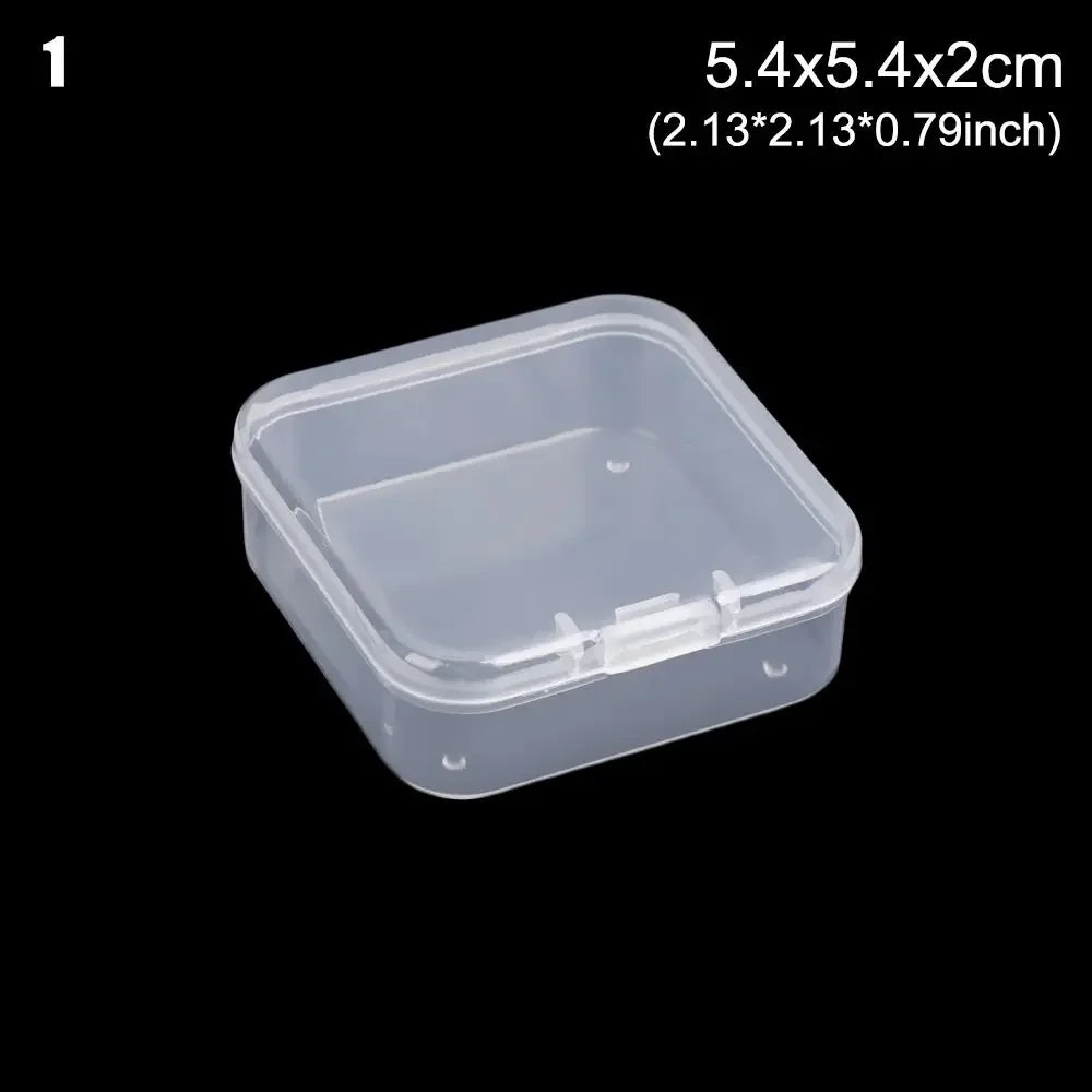 Mini Plastic Box Rectangular Translucent Packing Box Dustproof Durable Strong Jewelry Button Sundries Storage Case Container