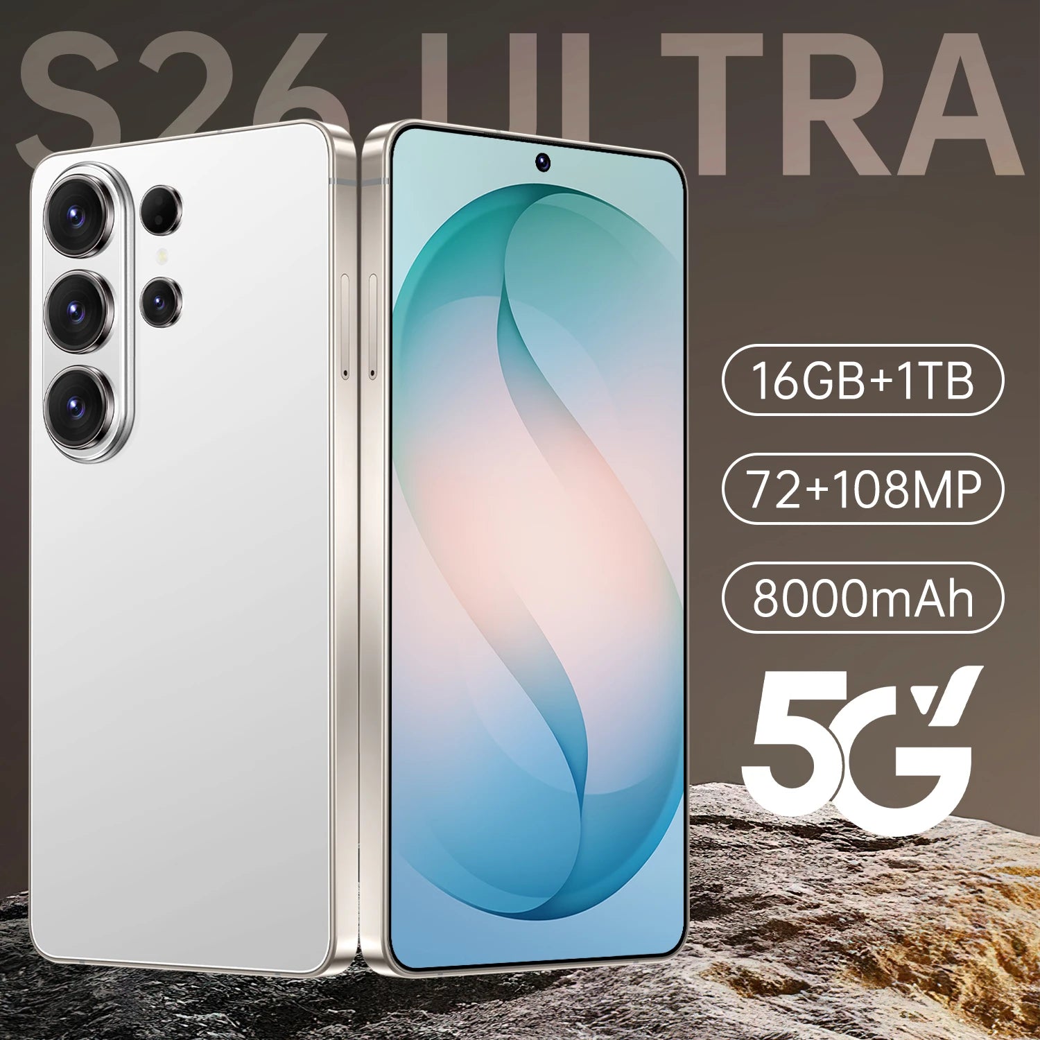 High Quality 2026 New S26 Ultra original intelligent 5G dual card dual standby system global version 8000mAh battery Arrival