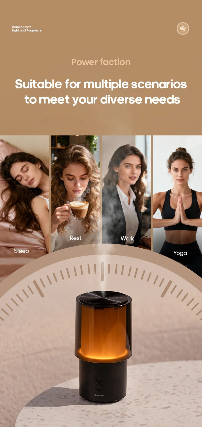 New Essential Oil Aroma Diffuser Minimalist Night Lamp Desktop Mini Air Humidifier 140ml Ultrasonic Sprayer for Hotel Home Gift