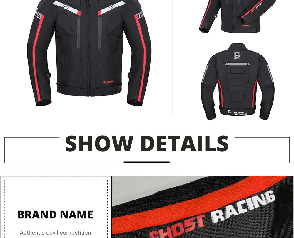 Winter Warm Motorcycle Jacket Cold-proof Waterproof Motorbike Motocross Riding Jacket Men's Chaqueta Moto Protective Gear M-5XL